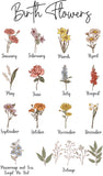 Custom Birth Flowers Bouquet Tee