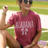 Alabama Gingham Bow Tee