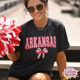 Arkansas Gingham Bow Tee
