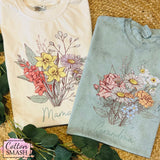 Custom Birth Flowers Bouquet Tee