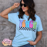 Teach Checkered Tee